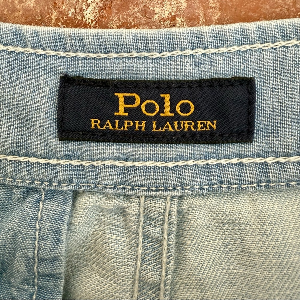 Vintage Polo Ralph Lauren Y2K Wide Leg Jeans 26 High Rise 34” Inseam - Picture 6 of 13
